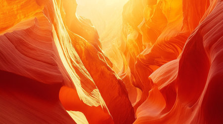 The Antelope Canyon is a slot canyon located on Navajo land near Page, Arizona, United States.の写真素材