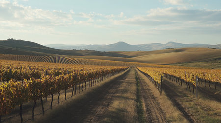Vineyards in Tuscany, Italy. Vineyards in autumn.の写真素材