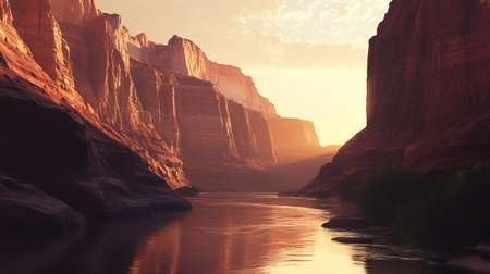 Sunset over the Colorado River, Arches National Park, Utahの写真素材