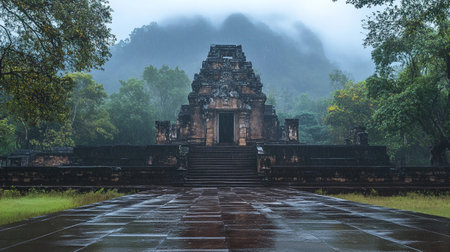 Phanom Rung Historical Park in Buriram Province, Thailandの写真素材