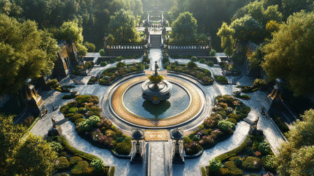Aerial view of Chinese garden in Shanghai, China. Top viewの写真素材