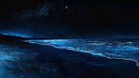 Night landscape with starry sky. Elements of this image furnished by NASAの写真素材