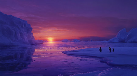 Iceberg at sunset. Iceberg in Antarctica. Iceberg in the ocean at sunset. Iceberg in the ocean. Iceberg in the ocean.の写真素材