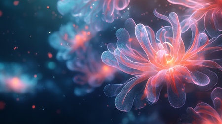 Japanese woman in traditional kimono sitting on the floor with flowersの写真素材