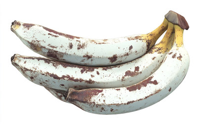 Bunch of bananas isolated on white background. Clipping path included.の写真素材