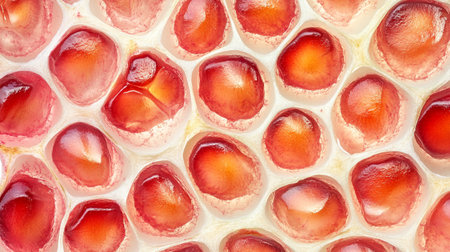 Pomegranate seeds texture. Close up. Whole background.の写真素材
