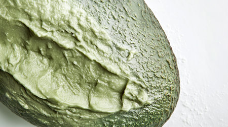 Avocado ice cream on a white background. Close-up.の写真素材