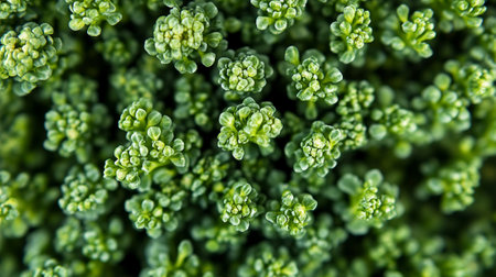 Close-up of fresh green broccoli sprouts. Macro shot.の写真素材