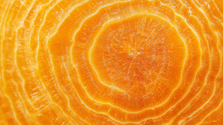 Close up of a carrot slice. Macro shot. Whole background.の写真素材