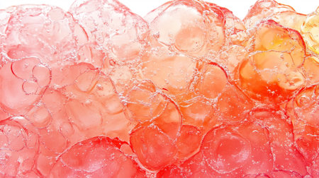 Red jelly candies on a white background. Close-up.の写真素材