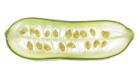 Cucumber isolated on white background. Clipping path included.の写真素材