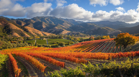 Autumn vineyards in the province of Almeriaの写真素材