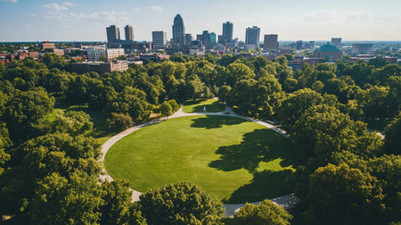 Aerial view of the city of Philadelphia, Pennsylvania, USA.の写真素材