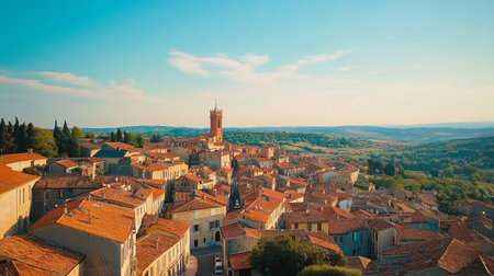 Panoramic view of Bologna, Emilia Romagna, Italyの写真素材