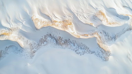 Aerial view of the White Sands National Monument in New Mexico.の写真素材
