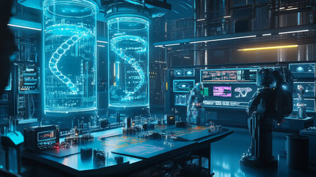 3D rendering of a futuristic science fiction background. Futuristic technology concept.の写真素材