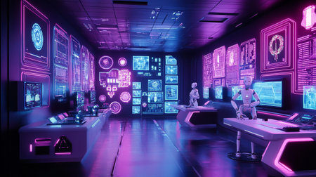 The interior of the Moscow State University of Technology.の写真素材