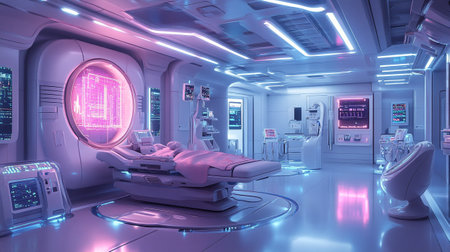 3D CG rendering of Modern medical room with x-ray machineの写真素材