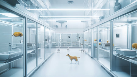 3D rendering of a modern lab interiorの写真素材
