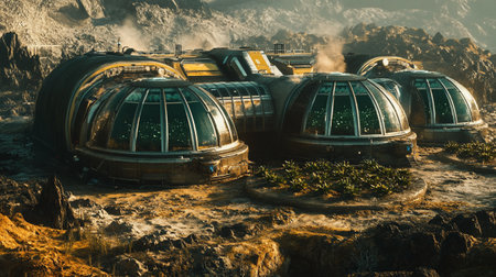 Fantasy alien planet. Planets in outer space. 3d illustrationの写真素材