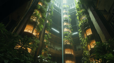 The interior of the Victoria Hotel in Hong Kong. Victoria Hotel is one of the most luxurious hotels in Hong Kong.の写真素材