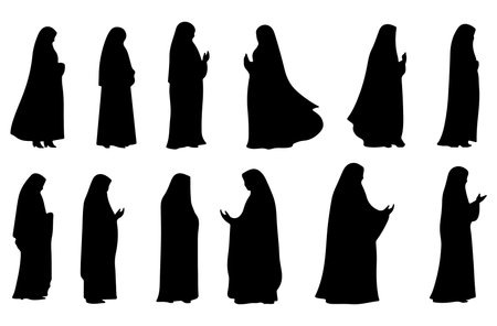 Nativity Scene Silhouette. Vector Illustration, EPS10のイラスト素材