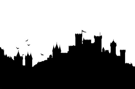 Silhouette of the city of London, England. Vector illustrationのイラスト素材