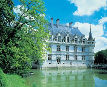 Castle in Riverの写真素材