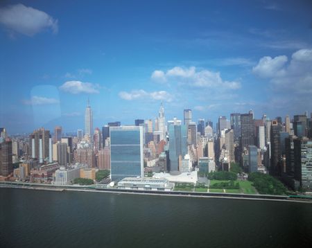 Buildings next to the Sea