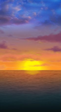 Sea Sunsetの写真素材