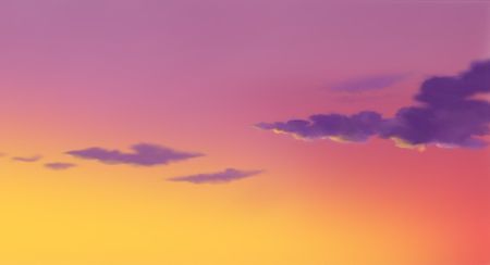 Clouds in Blue and Yellowの写真素材