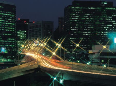 Buildings with roadの写真素材