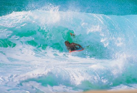 Man on Surfingboardの写真素材