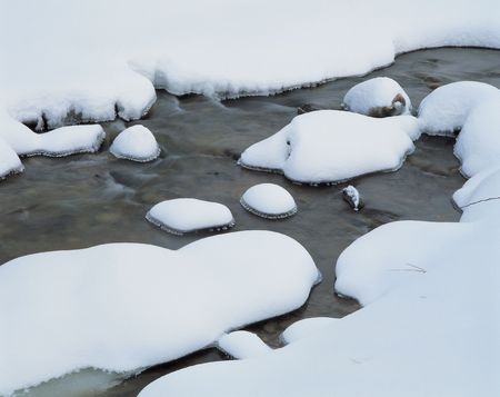 Water and Snowの写真素材
