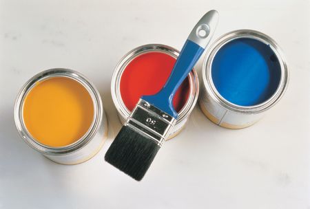 Paint and Brushの写真素材