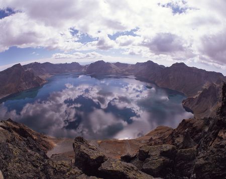 Lake and Mountainの写真素材