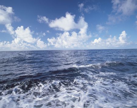 Waves with Skyの写真素材