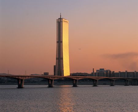 Korea Skyscraper at Dusk
