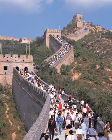China Wall and Peopleの写真素材