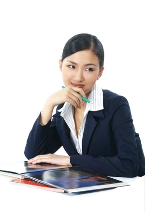 Portrait of a Korean Businesswomanの写真素材