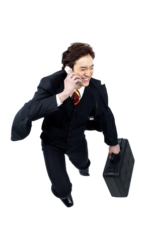 Korean Businessman Gesticulatingの写真素材