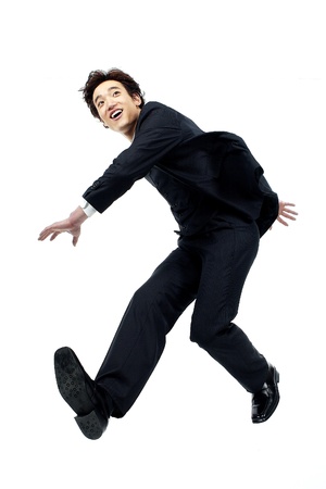 Korean Businessman Gesticulatingの写真素材