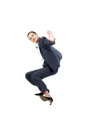 Korean Businesswoman Gesticulatingの写真素材