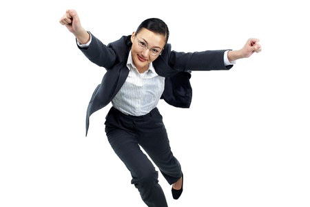 Korean Businesswoman Gesticulatingの写真素材