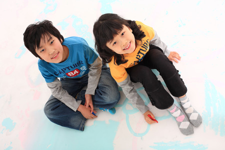 Children in Studyの写真素材