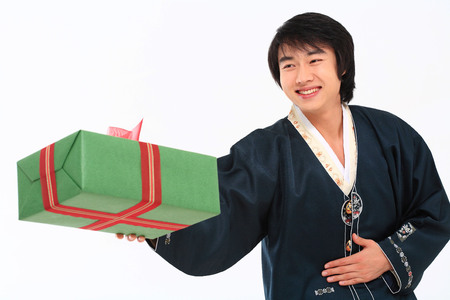 Man in Korean Dressの写真素材