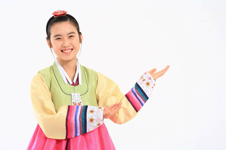 Kids in Korean Dressの写真素材