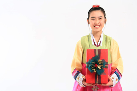 Kids in Korean Dressの写真素材