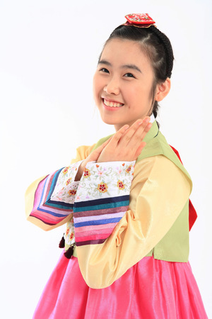 Kids in Korean Dressの写真素材