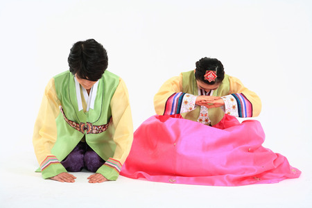 Kids in Korean Dressの写真素材